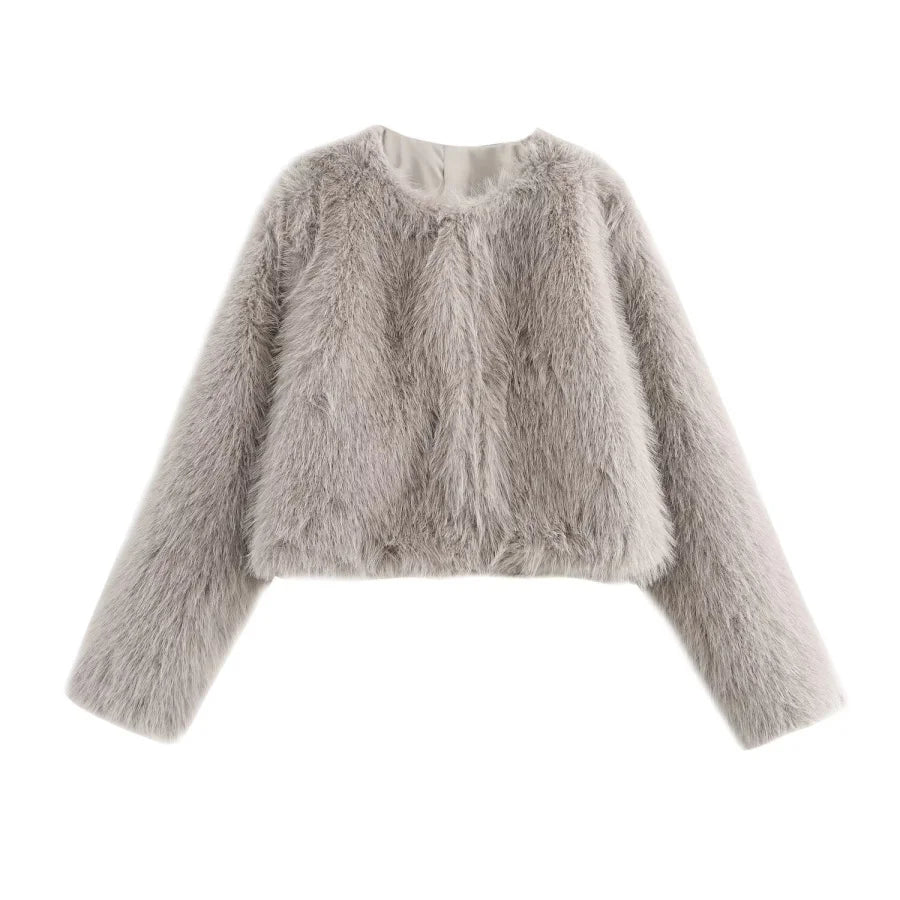 Faux fur jacket