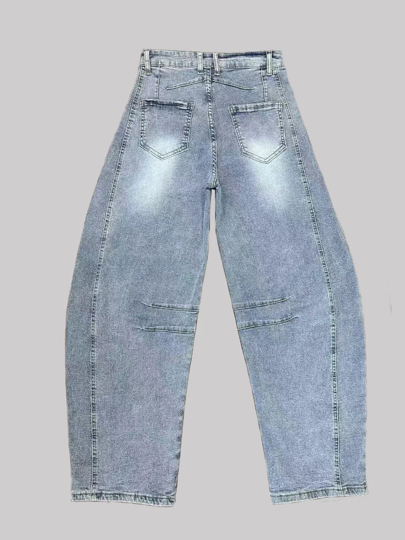 Denim Curved Pants
