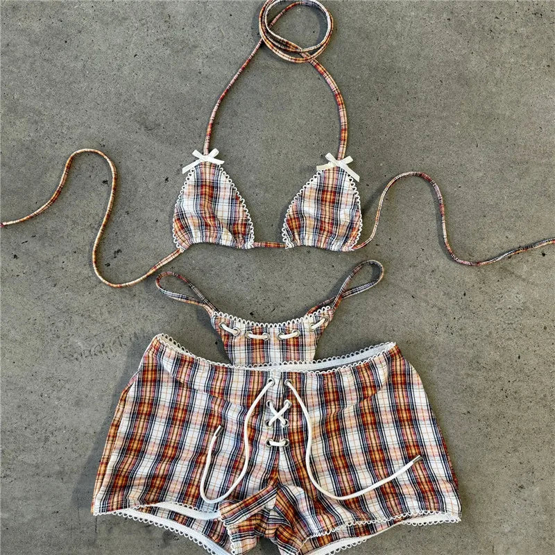 2Piece Bikini Set  Mini Bow Lace