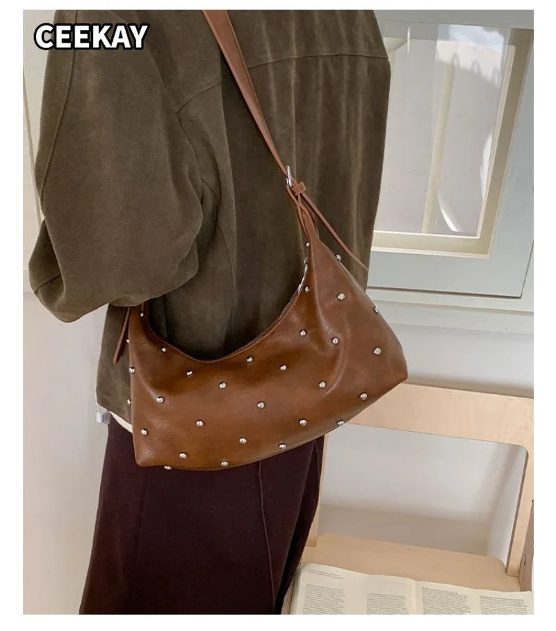 Bag Dark Brown Glossy PU
