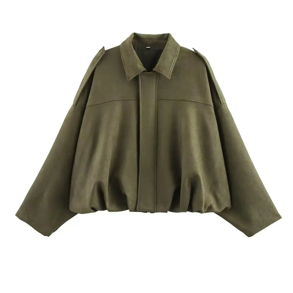 Bomber Jackets Suede Texture Coats