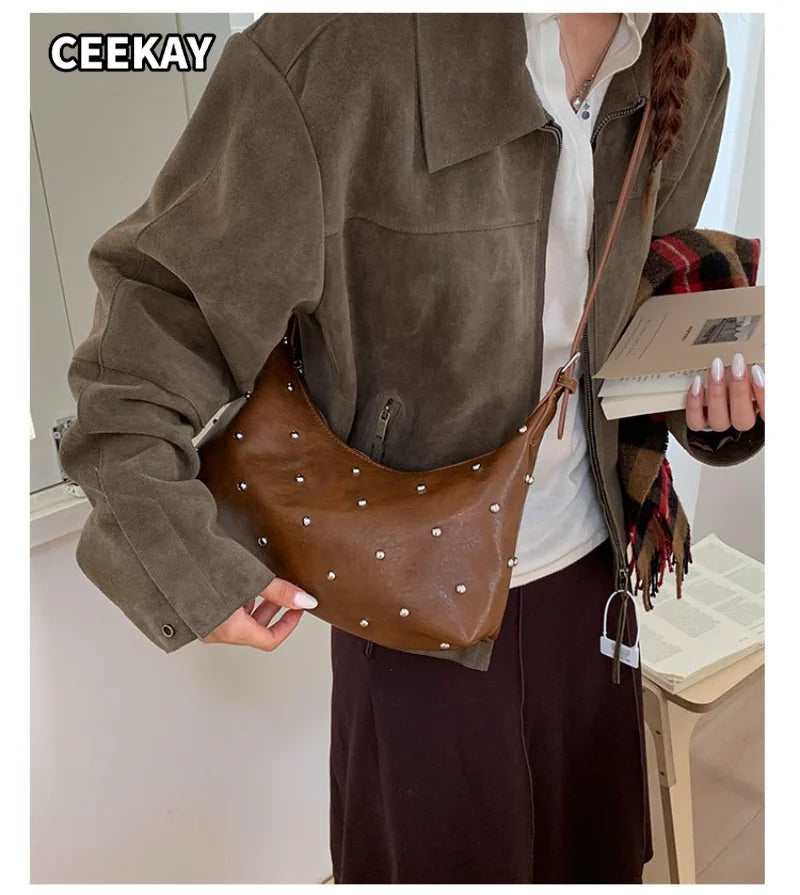 Bag Dark Brown Glossy PU