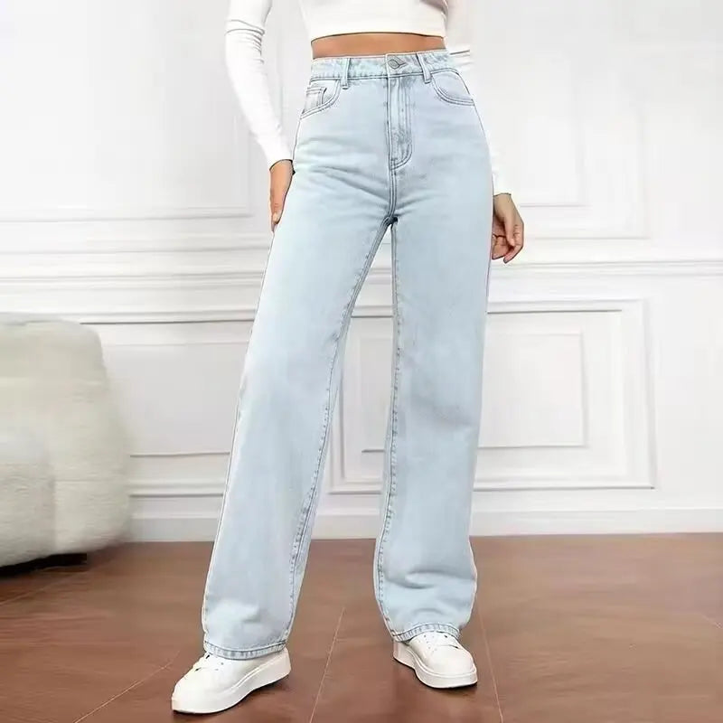 Denim Wide Leg Pants