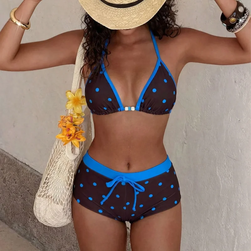 Triangle Suspender Bikini Set