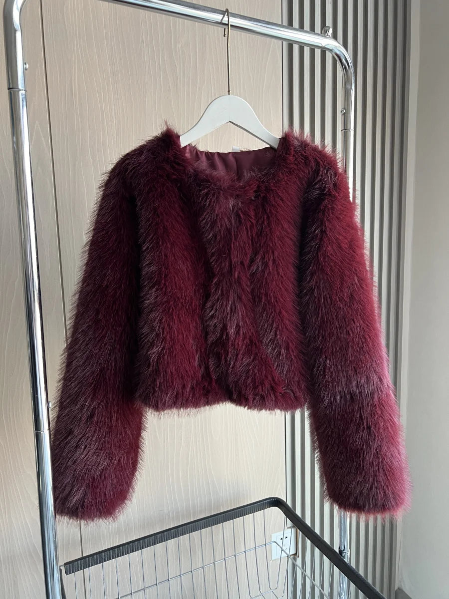 Faux fur jacket