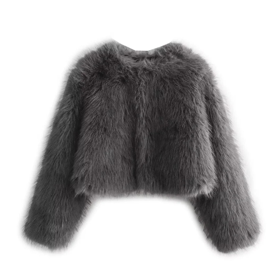 Faux fur jacket
