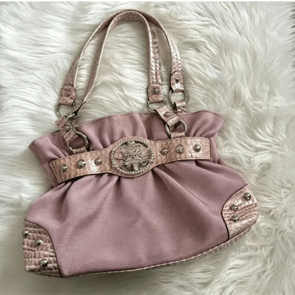Sac à bandoulière en toile rose