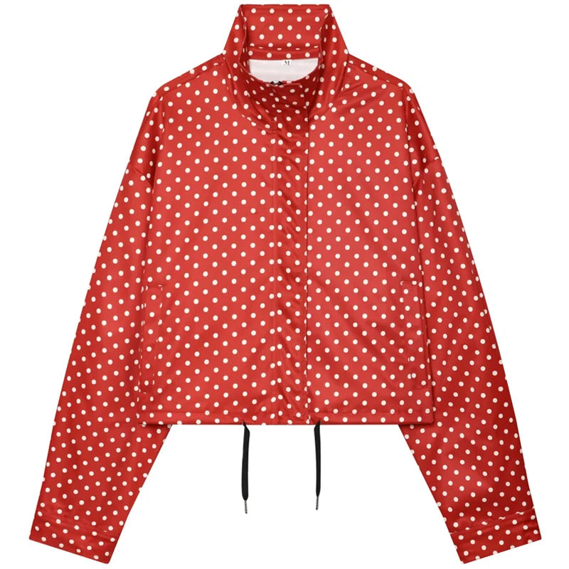HXAO Polka Dot Bomber Jacket