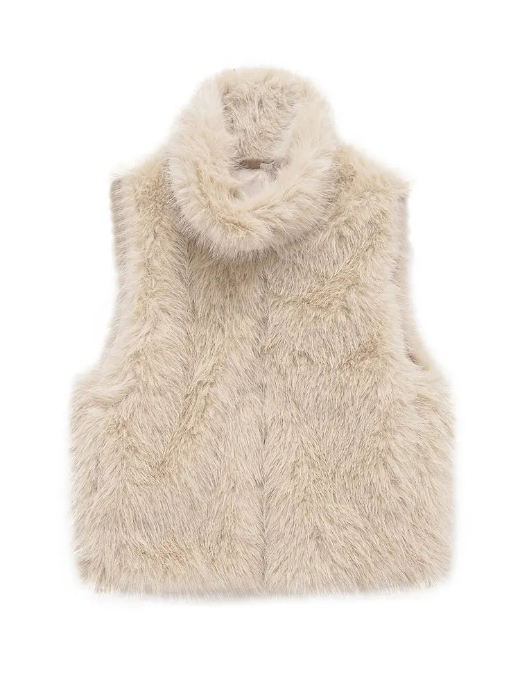 Gilets col roulé sans manches