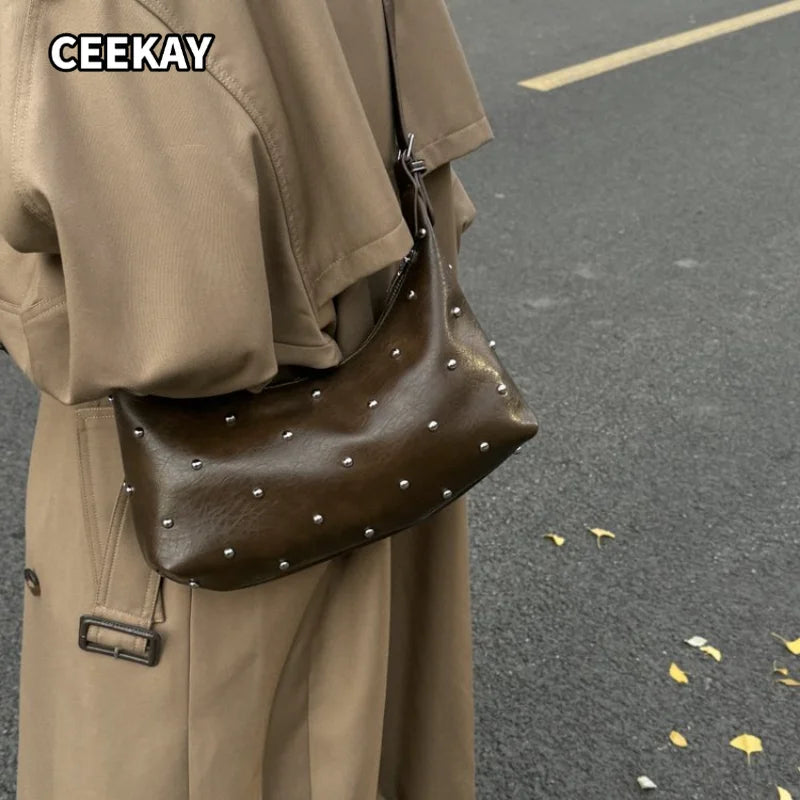 Bag Dark Brown Glossy PU