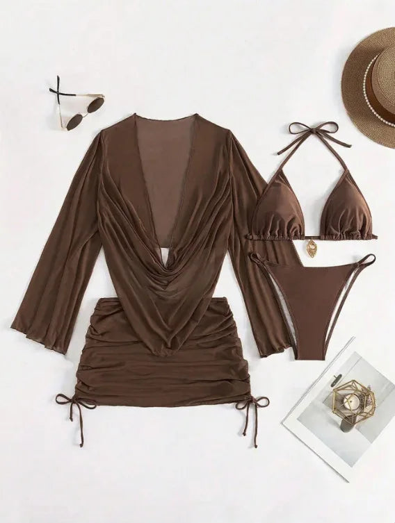 Bikini Set With Sheer Cover-Up
