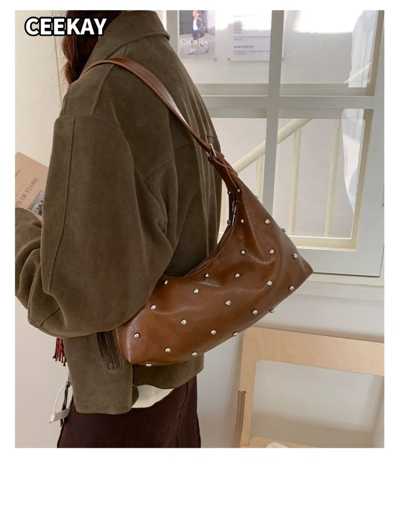 Bag Dark Brown Glossy PU