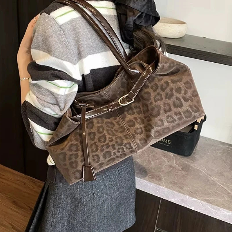Leopard PU Leather Shoulder Bags