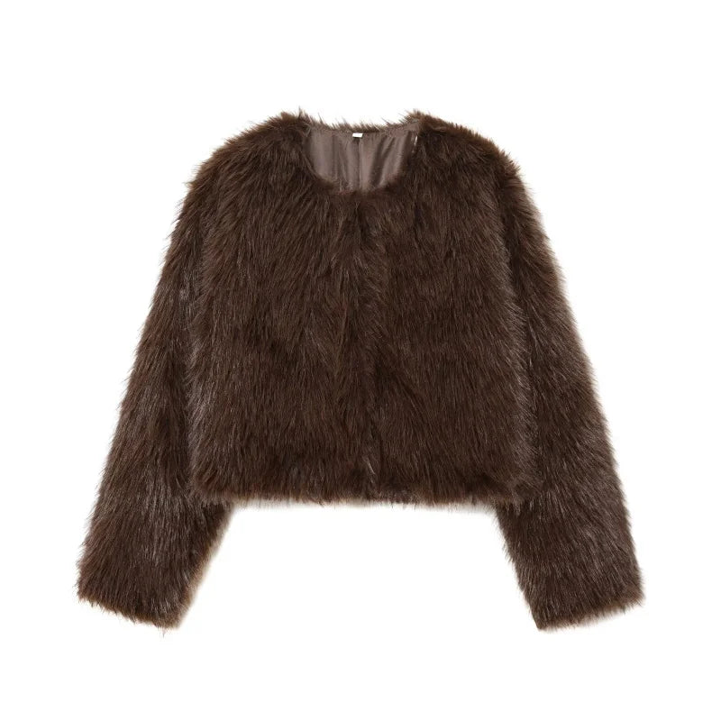 Faux fur jacket