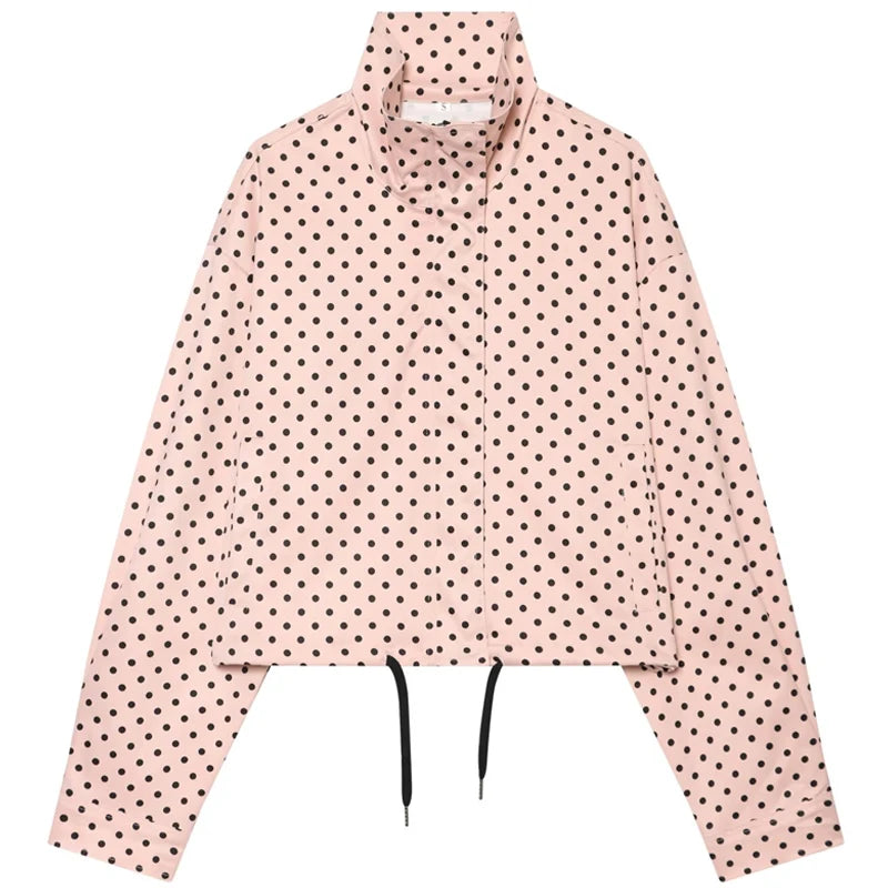 HXAO Polka Dot Bomber Jacket