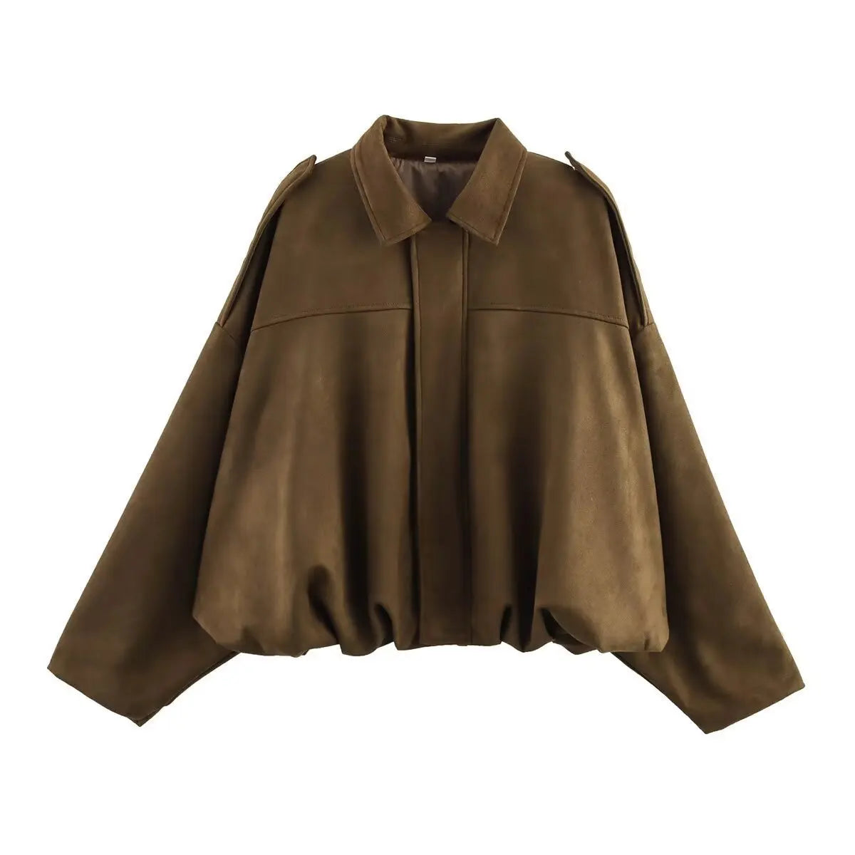 Bomber Jackets Suede Texture Coats