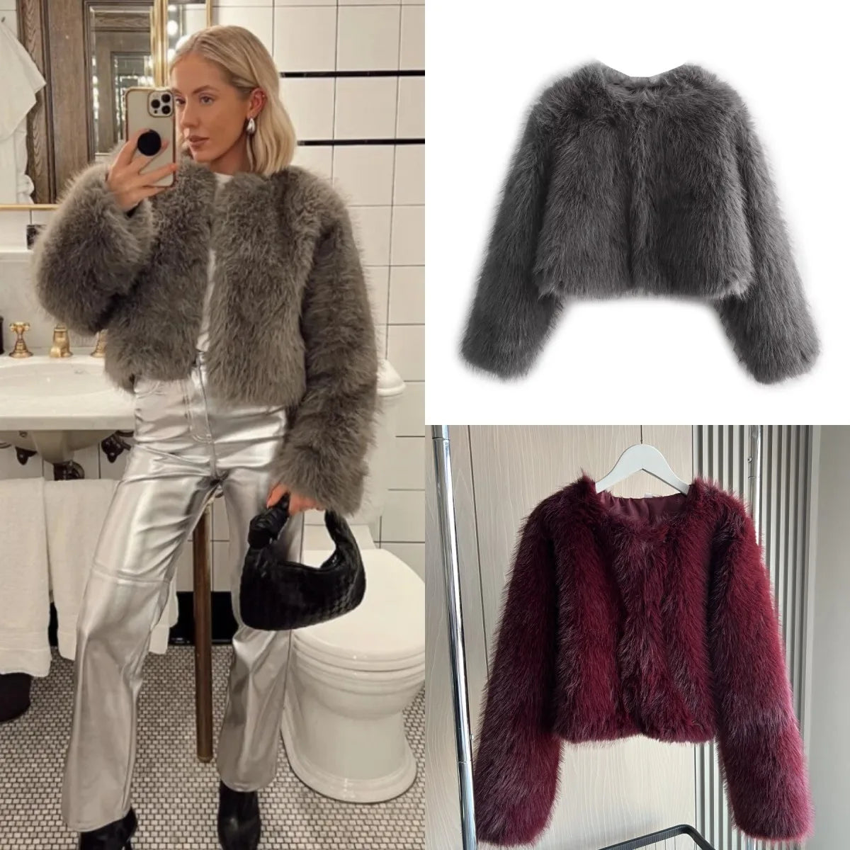 Faux fur jacket