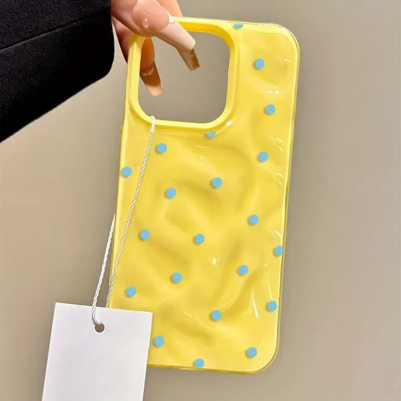 Simple Solid Color Polka Dot Phone Case