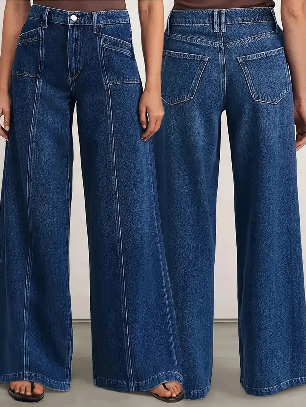 Blue Wide Leg Jeans