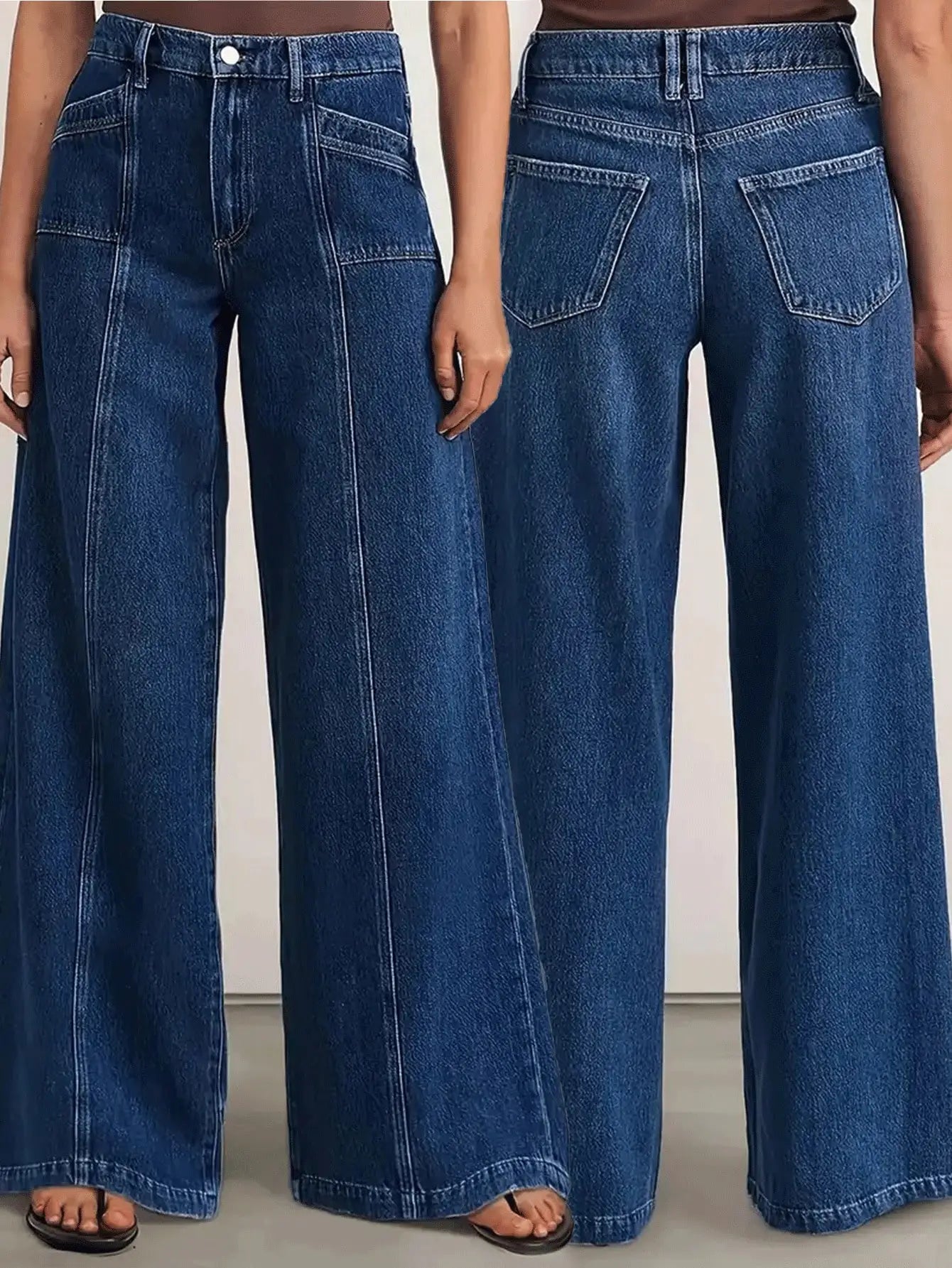 Blue Wide Leg Jeans